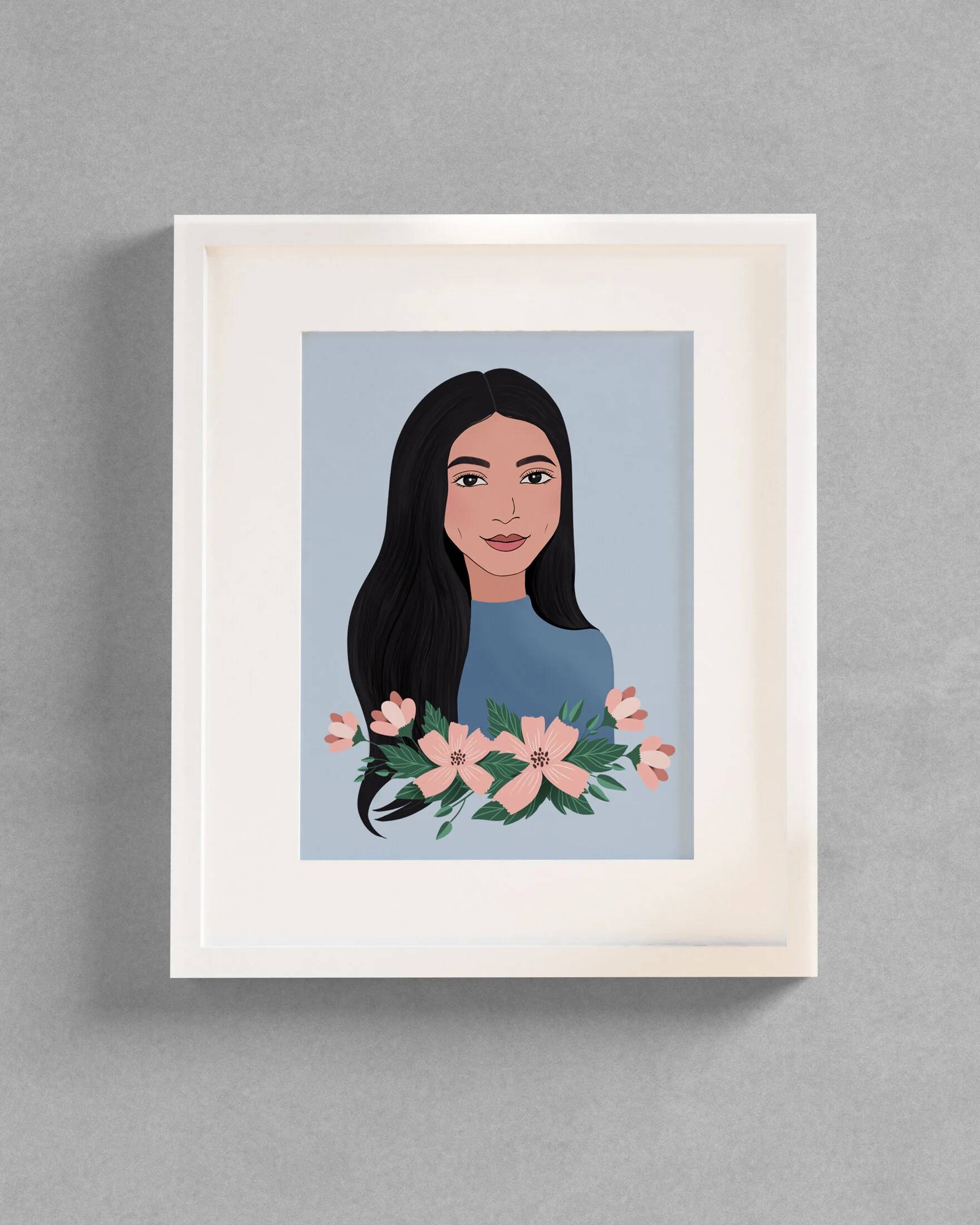 Illustrated portraits & invitations — mockup 2