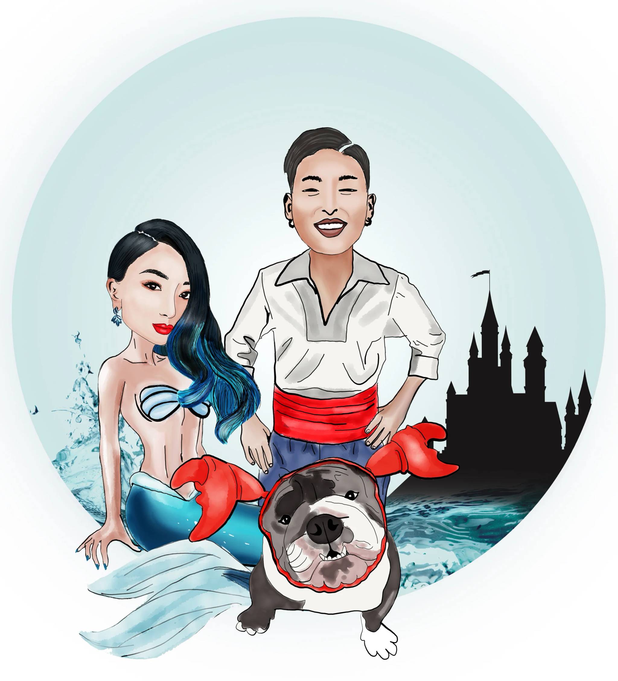 Illustrated portraits & invitations — mockup 6
