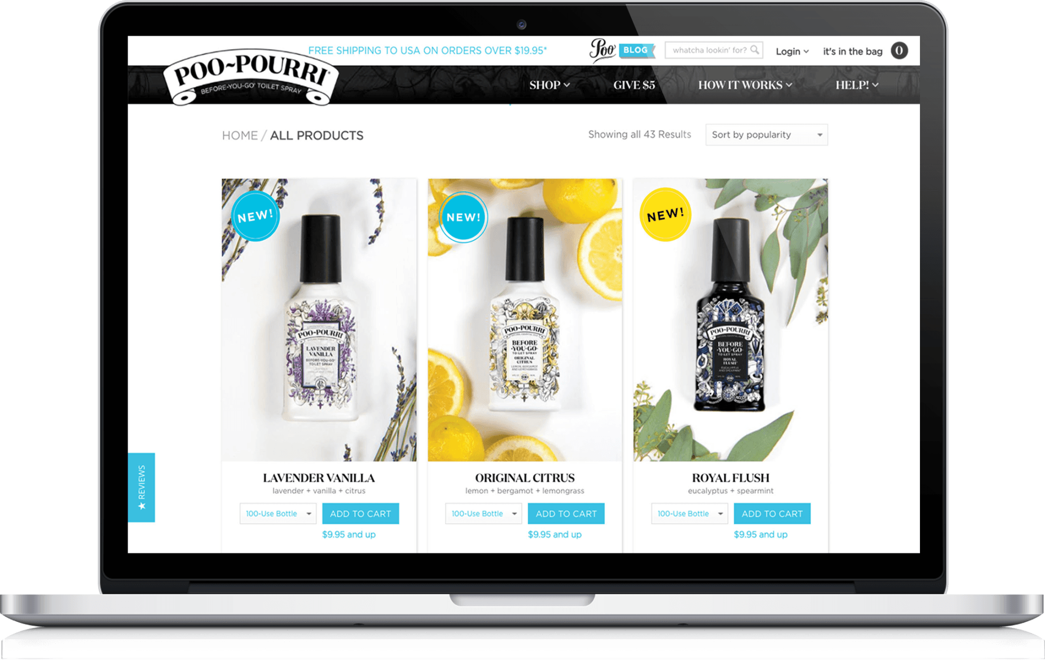 Poo~Pourri online store — mockup 4